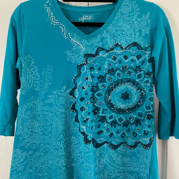 Petites Turquoise T Shirt - Picture 2 of 5